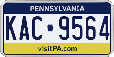PA license plate KAC9564