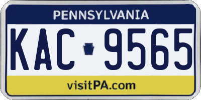 PA license plate KAC9565