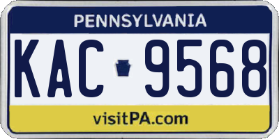 PA license plate KAC9568