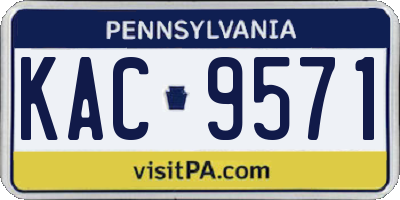 PA license plate KAC9571