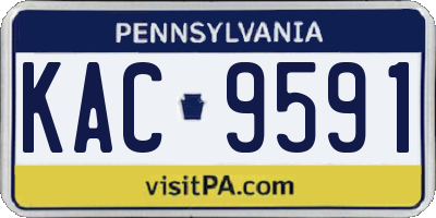 PA license plate KAC9591