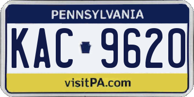 PA license plate KAC9620