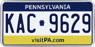 PA license plate KAC9629