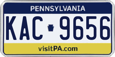 PA license plate KAC9656