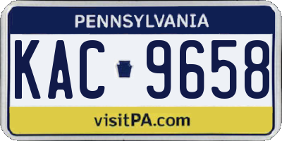 PA license plate KAC9658