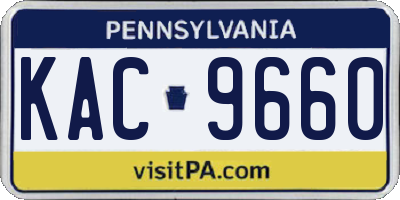 PA license plate KAC9660
