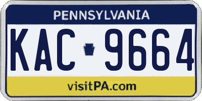 PA license plate KAC9664