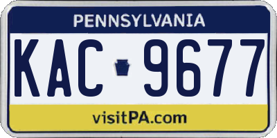 PA license plate KAC9677