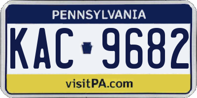 PA license plate KAC9682
