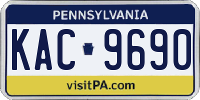 PA license plate KAC9690