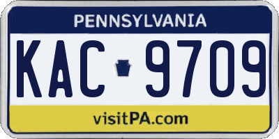PA license plate KAC9709