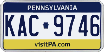 PA license plate KAC9746