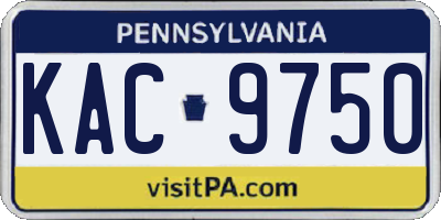 PA license plate KAC9750