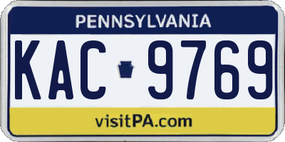 PA license plate KAC9769