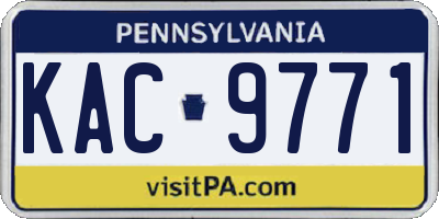 PA license plate KAC9771