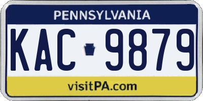 PA license plate KAC9879