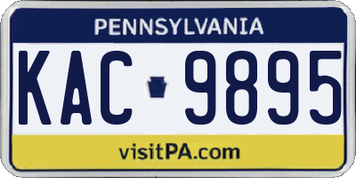 PA license plate KAC9895