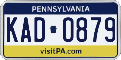 PA license plate KAD0879
