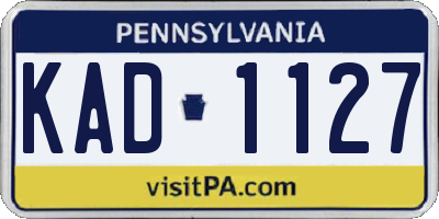 PA license plate KAD1127