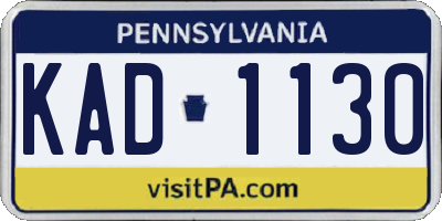 PA license plate KAD1130