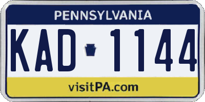 PA license plate KAD1144