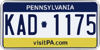 PA license plate KAD1175