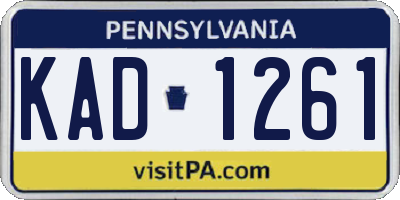 PA license plate KAD1261