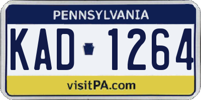 PA license plate KAD1264