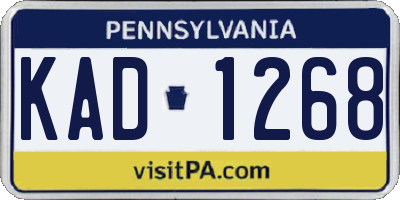 PA license plate KAD1268