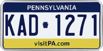 PA license plate KAD1271