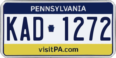 PA license plate KAD1272