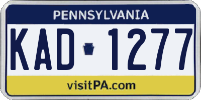 PA license plate KAD1277