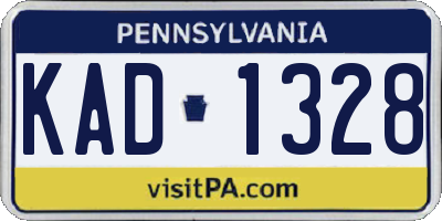 PA license plate KAD1328