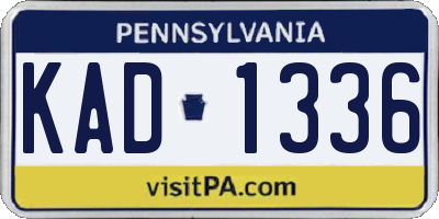 PA license plate KAD1336
