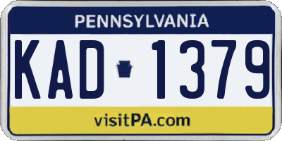 PA license plate KAD1379