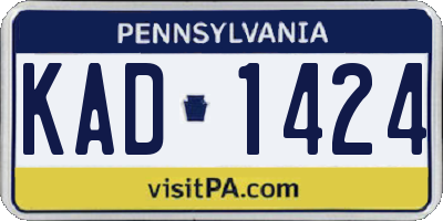 PA license plate KAD1424