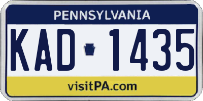 PA license plate KAD1435