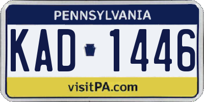 PA license plate KAD1446