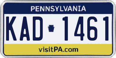 PA license plate KAD1461