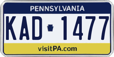 PA license plate KAD1477