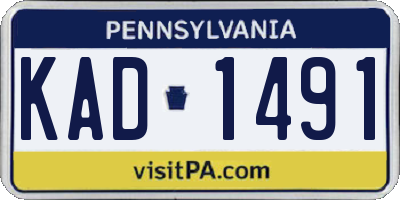 PA license plate KAD1491