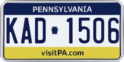 PA license plate KAD1506