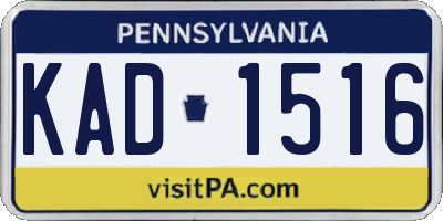 PA license plate KAD1516