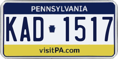 PA license plate KAD1517