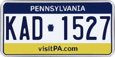 PA license plate KAD1527