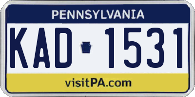 PA license plate KAD1531