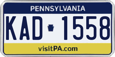 PA license plate KAD1558