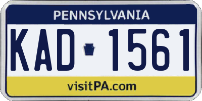 PA license plate KAD1561