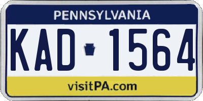 PA license plate KAD1564