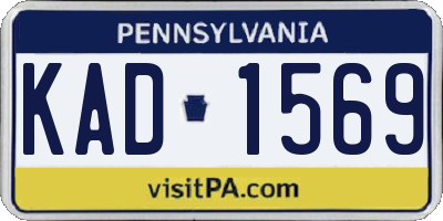 PA license plate KAD1569